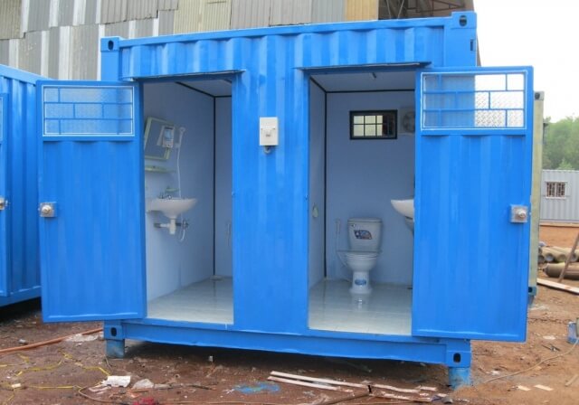 Container nhà vệ sinh 10 feet sạch sẽ, hiện đại, an toàn, giá tốt