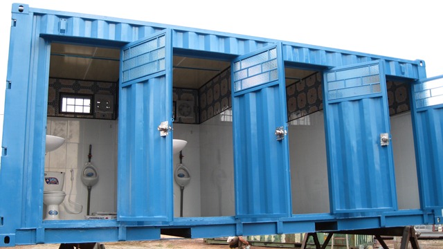 Container nhà vệ sinh 20 feet 4 buồng kích thước lớn, mẫu mã đẹp